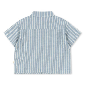 Konges Sløjd - Elliot Striped Organic Cotton Shirt | Blue
