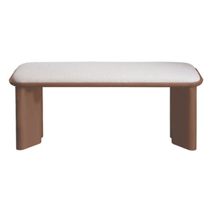 Gabrielle Paris - Polished wood Lazarus bench | Cranberry