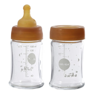 Hevea - Wide Mouth Glass Bottles - Slow Flow - Set of 2