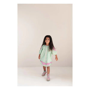 Jenest - Colette Linen Embroidered Blouse | Almond Green