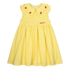 Jelly Mallow - Ruffle neckline dress | Yellow