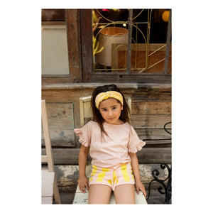 Louis Louise - Striped Iris Shorts | Yellow