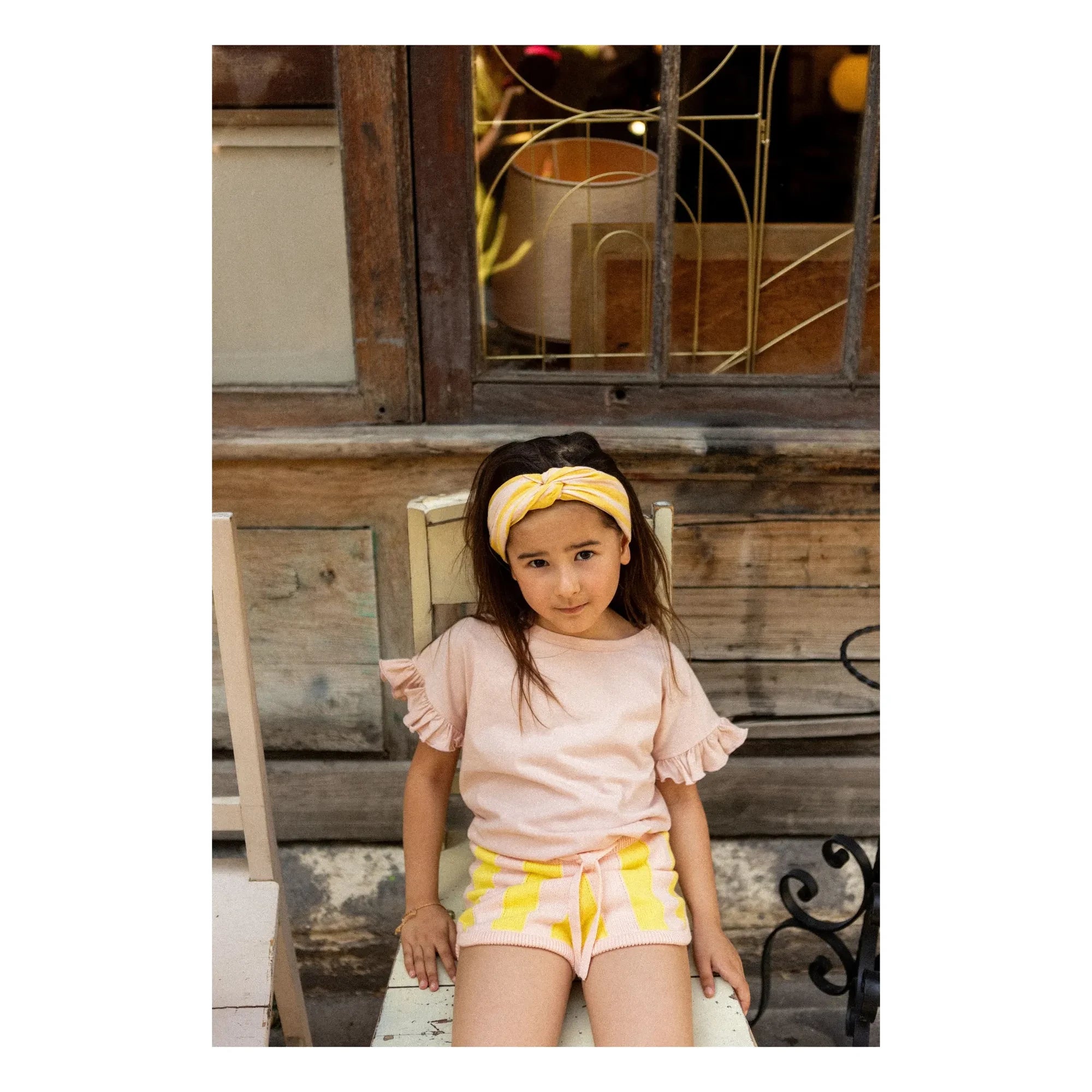Louis Louise - Striped Iris Shorts | Yellow