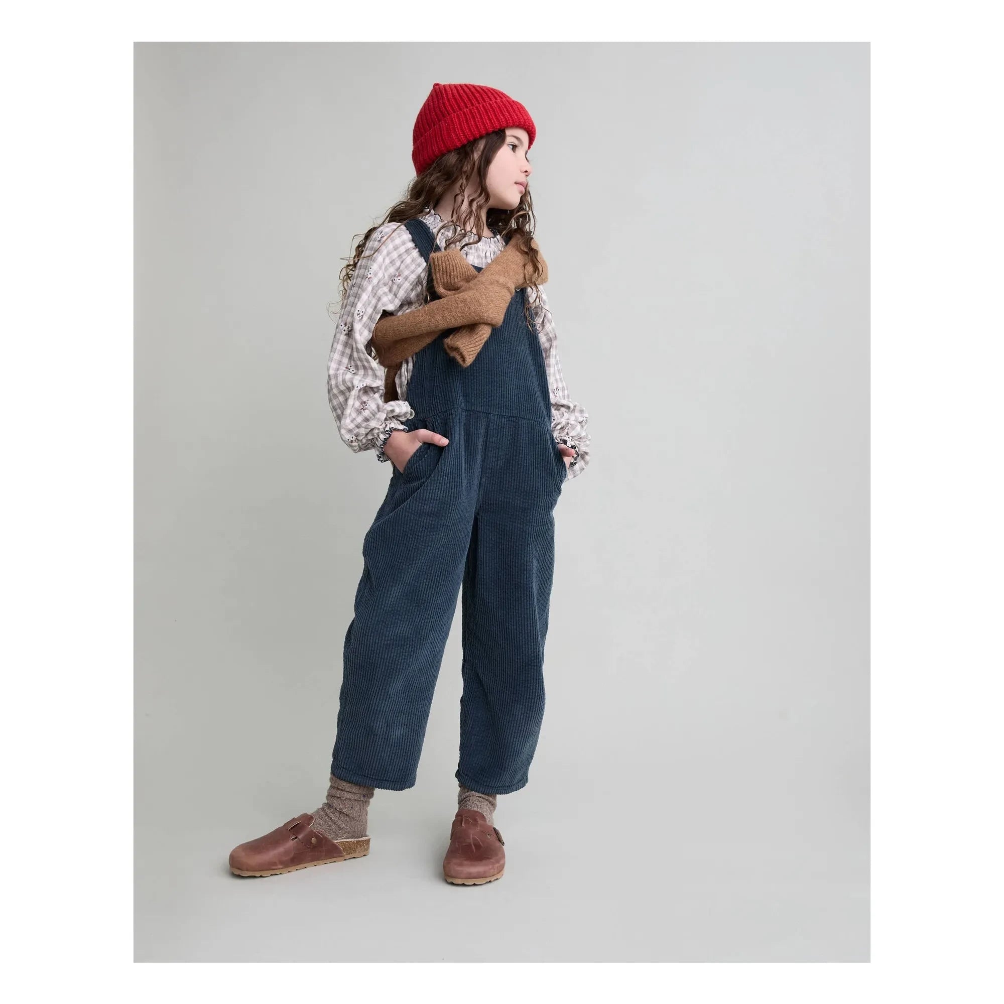 Búho - Vichy Çiçekli Bluz | Gri