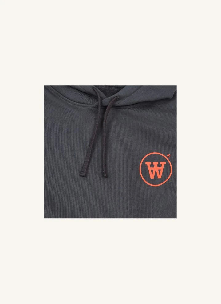 Wood Wood - Ian Organic Cotton Logo Hoodie - Adult Collection | Dark Grey