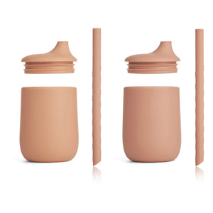 Liewood - Ellis Silikon Alıştırma Bardakları - 2'li Set | Pembe