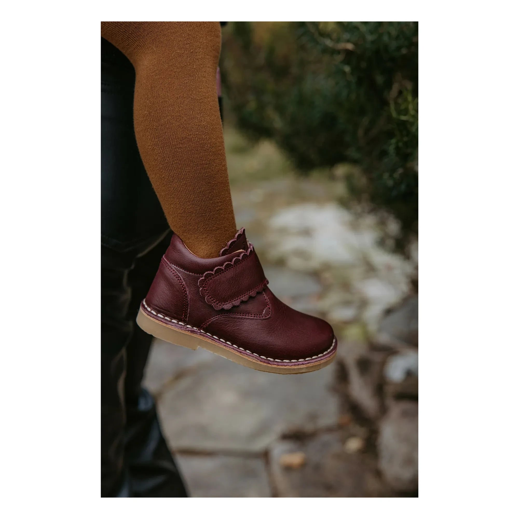 Petit Nord - Striped Trawling Boots | Burgundy