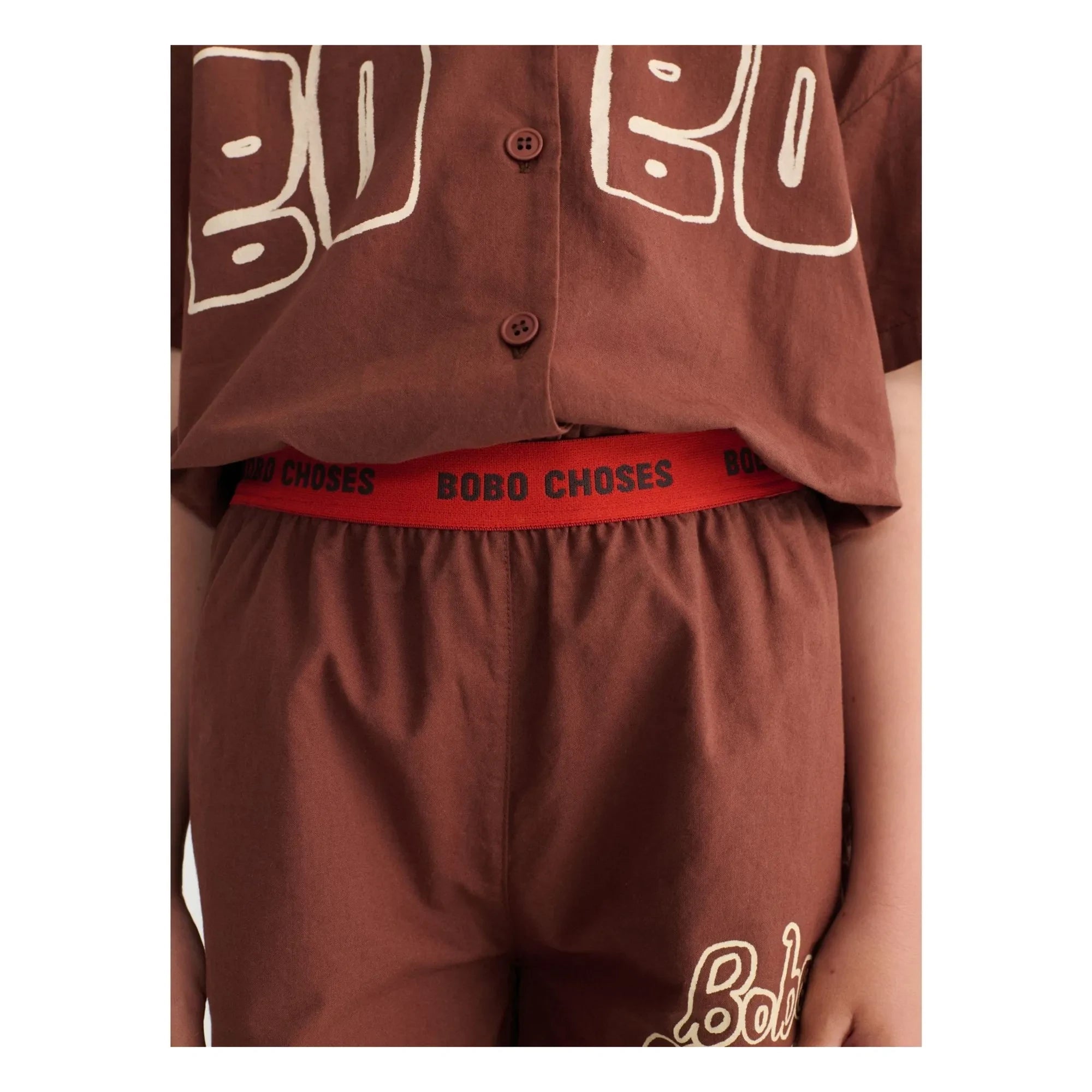 Bobo Choses - Bobo Choses Organic Cotton Elastic Shorts | Brown