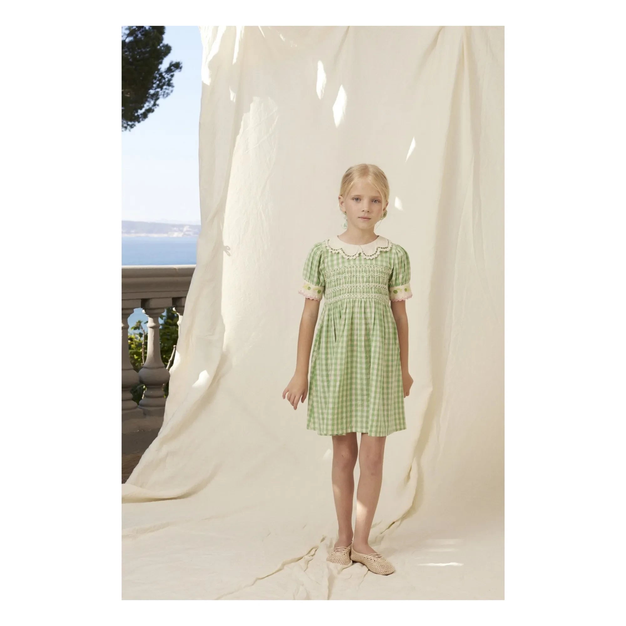 Bebe Organic - Tilia Square Smock Dress | Light Green