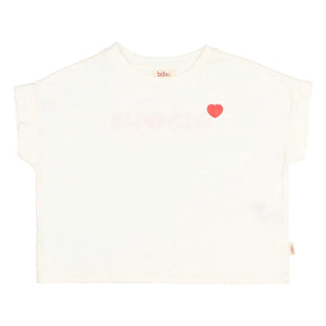 Búho - Bisous Organic Cotton T-Shirt | White