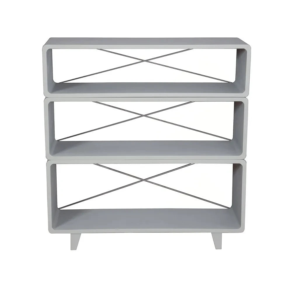 Laurette - Millefeuille Bookcase - Light Gray | Gray