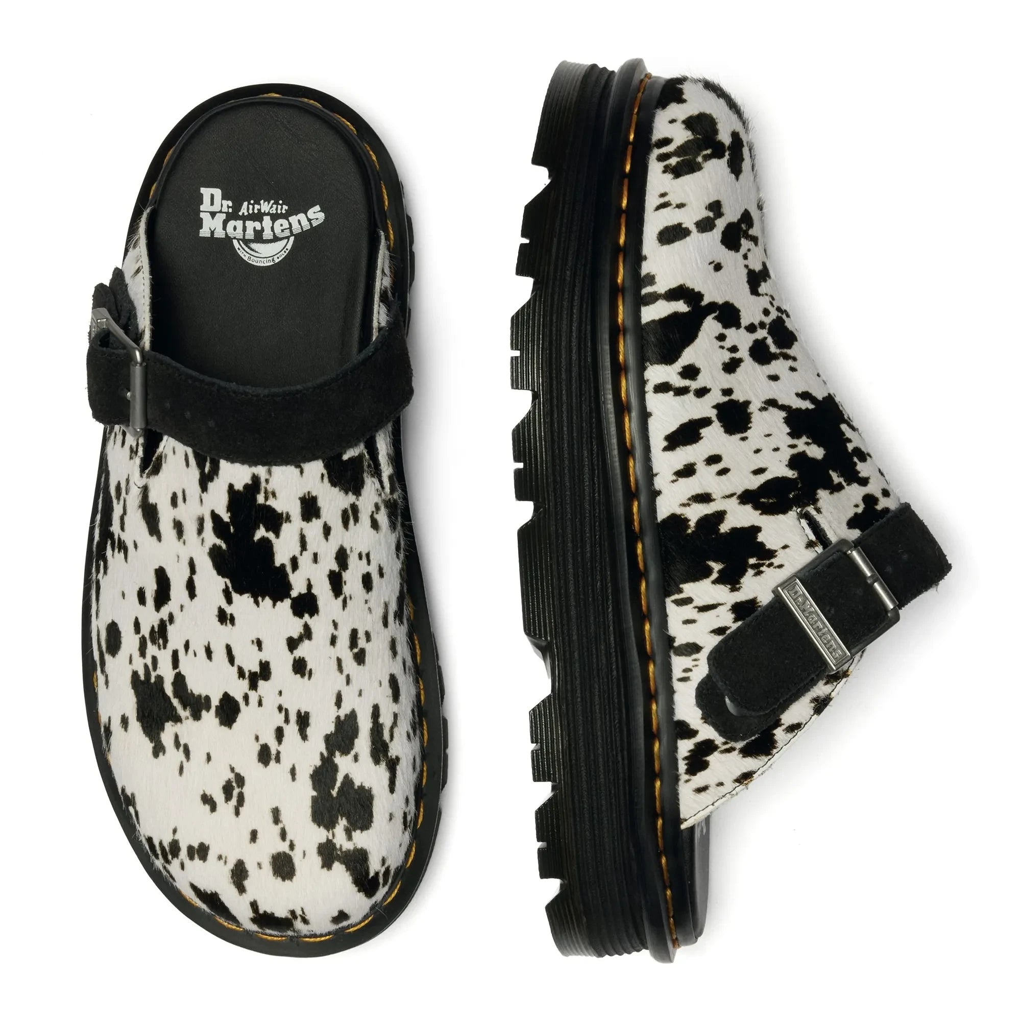 Dr Martens - Zebzag Dalmatian Slippers | White
