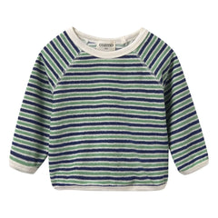 Cozmo - Fenix Striped Towel T-Shirt | Navy Blue