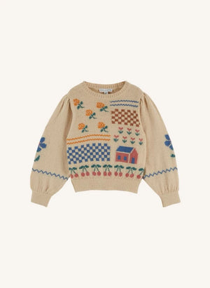 Emile et Ida - Cherry sweater | Ecru