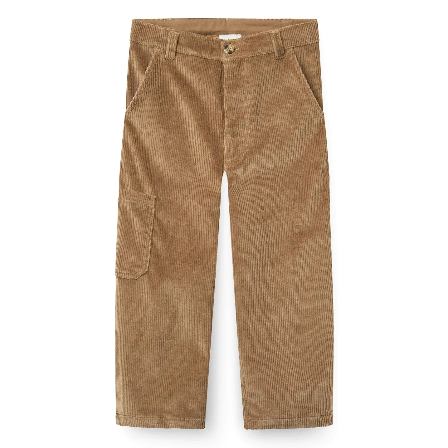 Copenhagen Colors - Relaxed Fit Embroidered Organic Cotton Ribbed Corduroy Pants | Beige