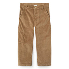Copenhagen Colors - Relaxed Fit Embroidered Organic Cotton Ribbed Corduroy Pants | Beige