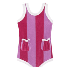 My First Cantê - Pink Striped Terry Jumpsuit