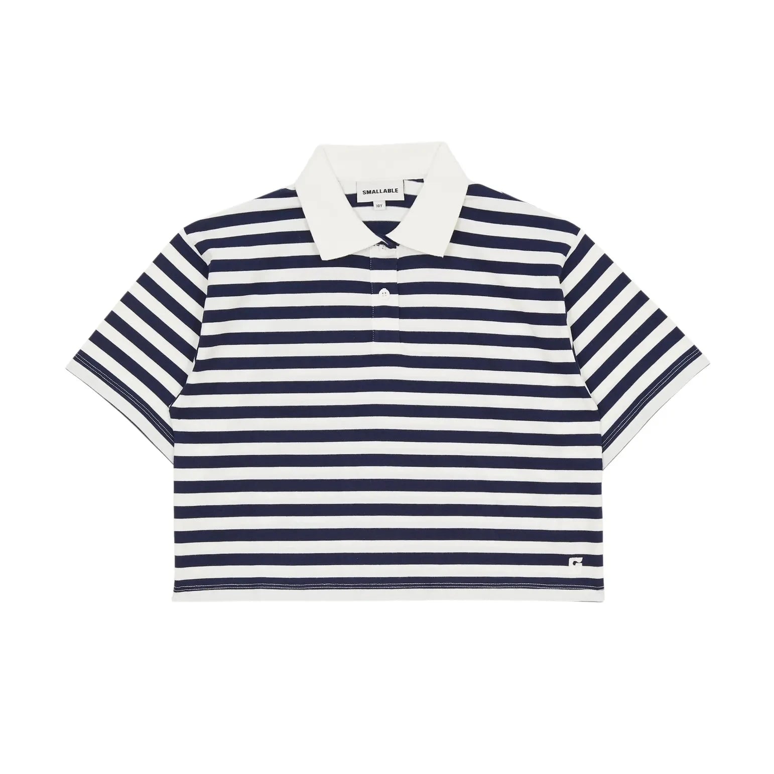Smallable Kid - Çizgili Varsity Polo | Mavi siyah
