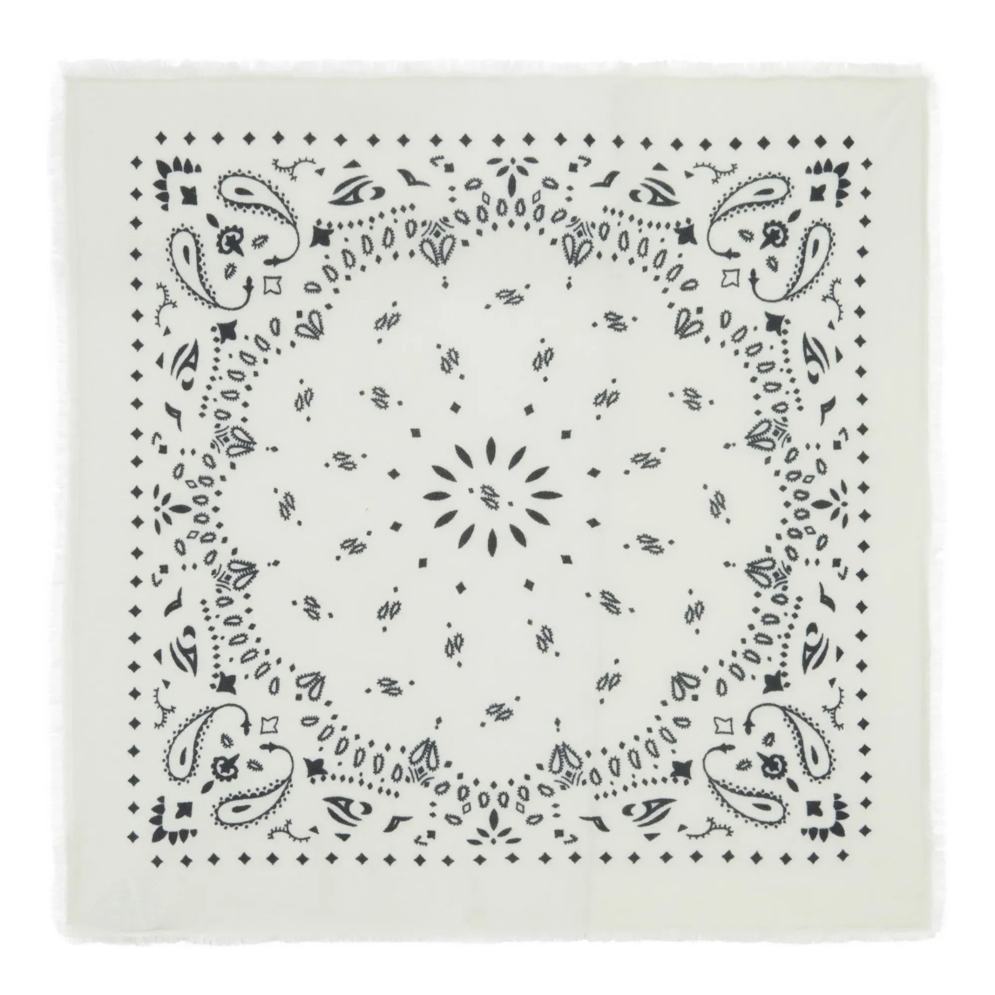 Kujten - Hachiko Cashmere Bandana | White
