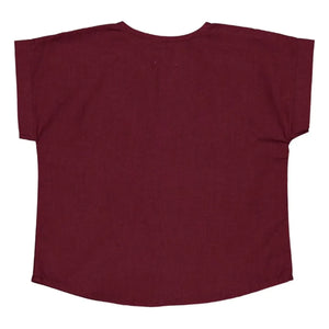 Loir - Kurta Linen Jacket | Burgundy