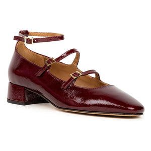Bobbies - Suzie Wrinkled Patent Leather Slippers | Burgundy