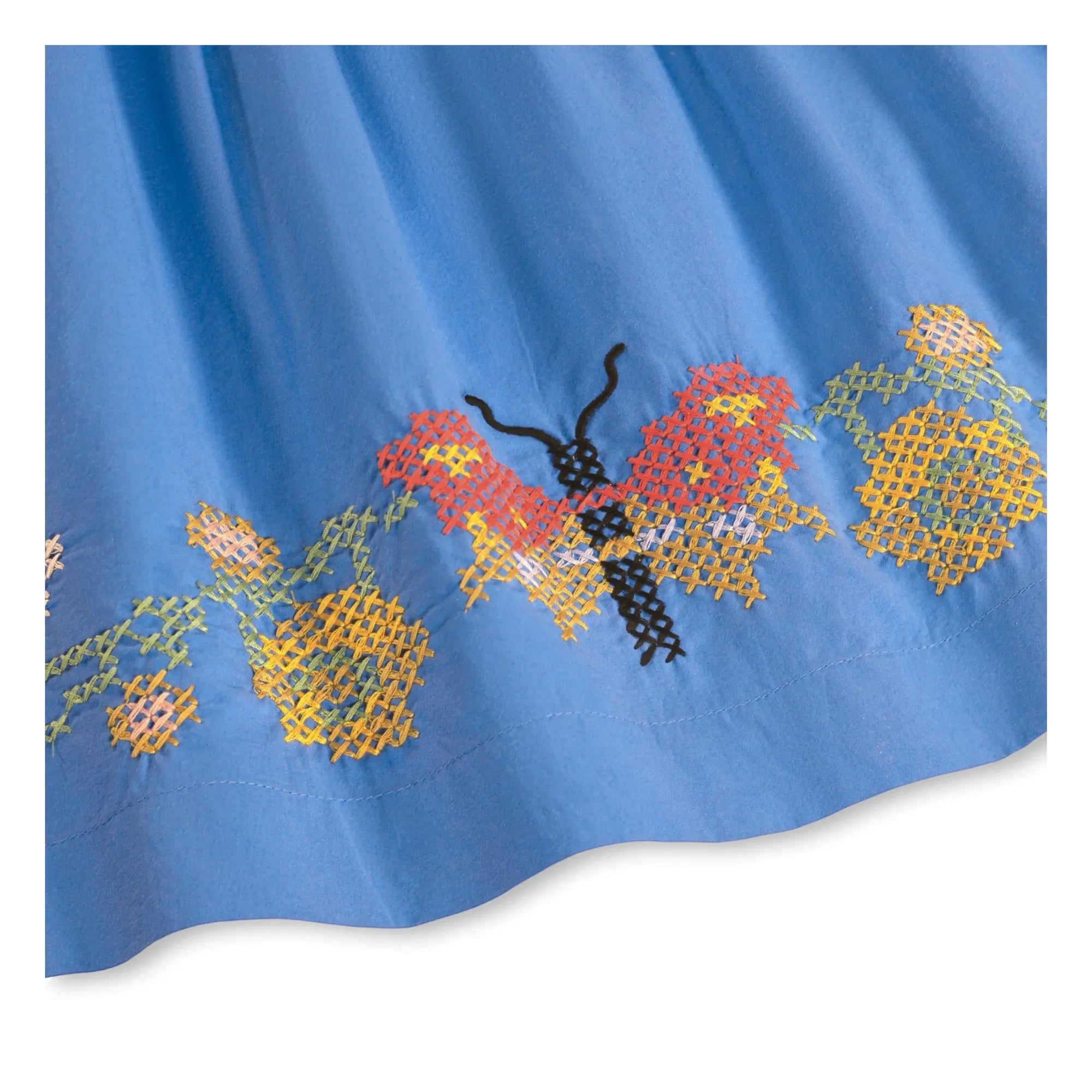 Molo - Rosalyn Butterfly organic cotton ruffle top | Blue