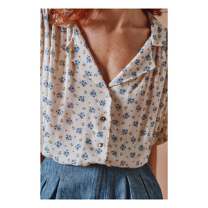 Emile et Ida - Printed Blouse | Blue