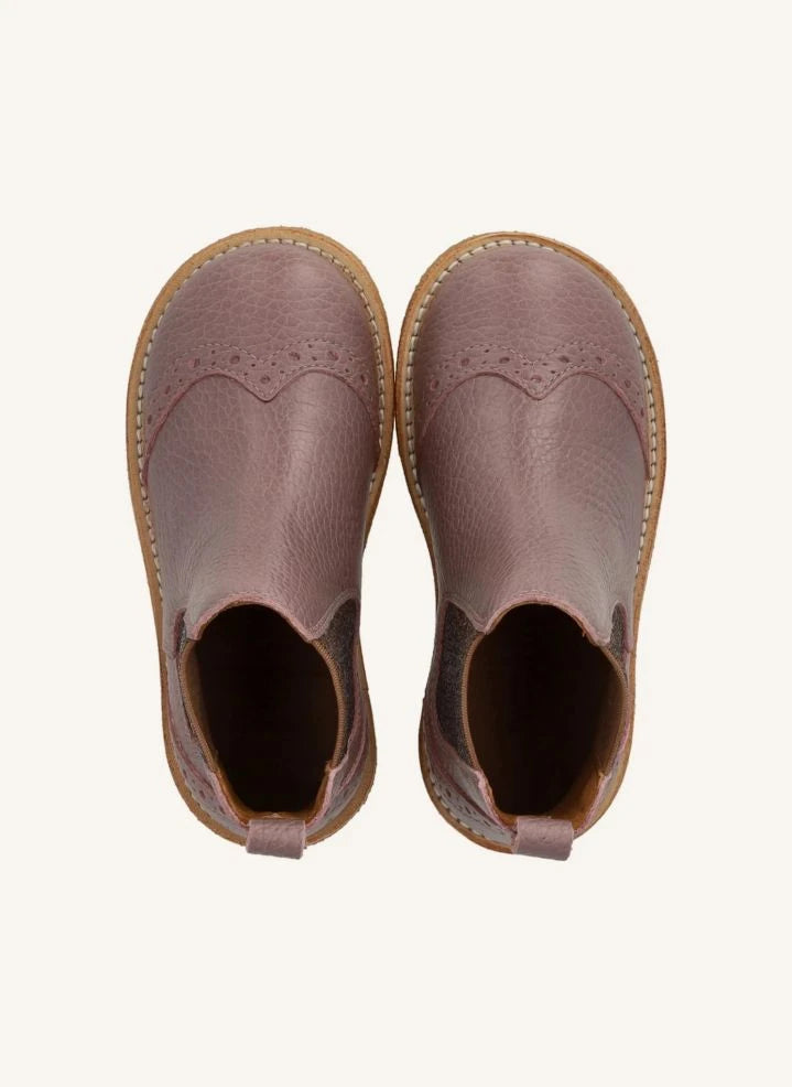 Angulus - Chelsea Brogue Botlar | Toz Pembe