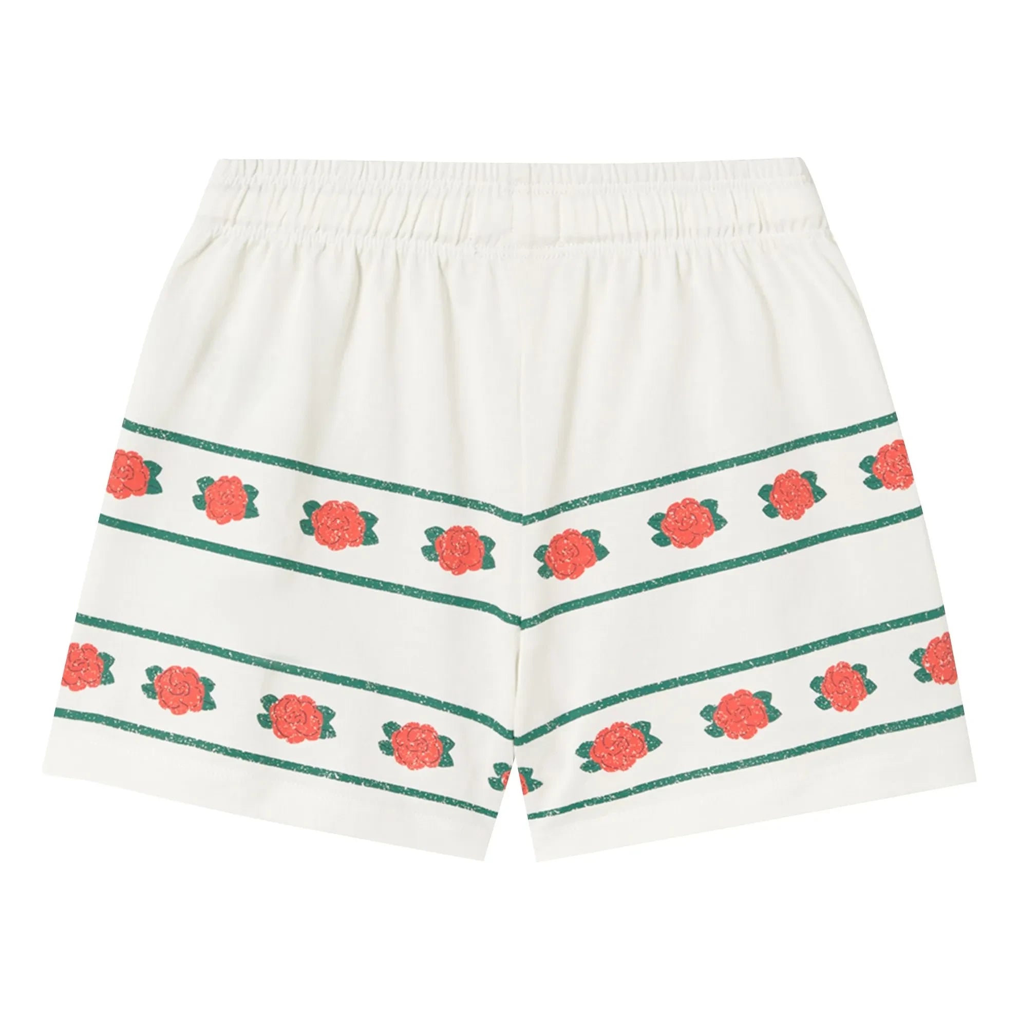 Tinycottons - Roses Organic Cotton Shorts | White