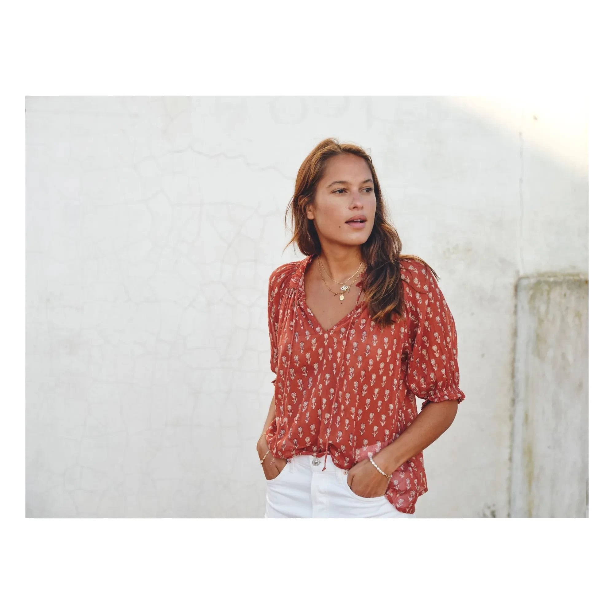 M.A.B.E. - Ari Cotton Blouse | Clay
