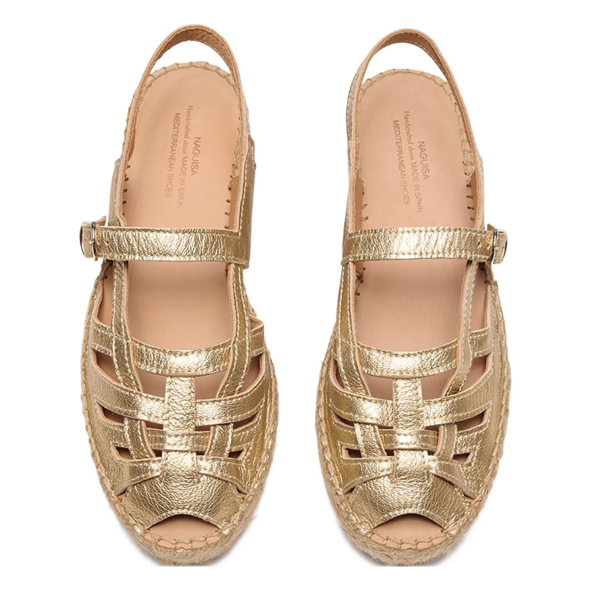 Naguisa - Thalis Metallic Espadrilles | Gold