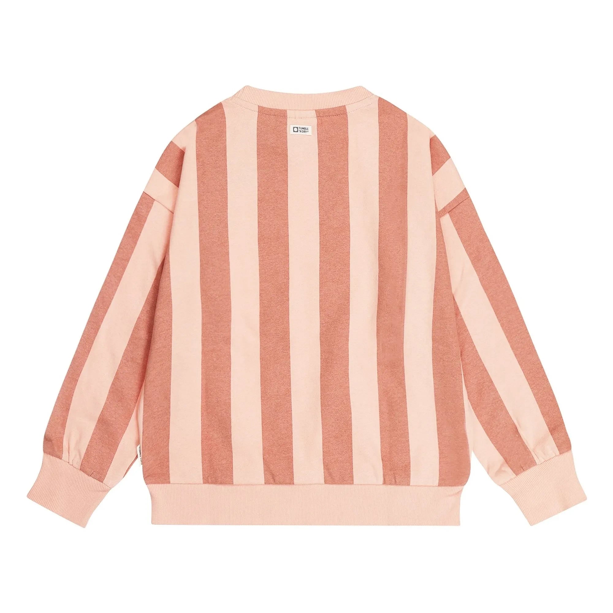 Tumble N'Dry - Coquina Çizgili Geri Dönüştürülmüş Pamuklu Oversize Sweat | Şeftali