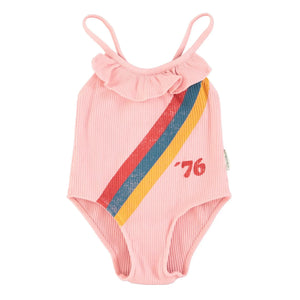 Piupiuchick - Fluffy Swimsuit Made from Recycled Material | Pink