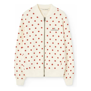 The Animals Observatory - Zebra Stars Zip-up Jacket | White