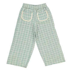 Bebe Organic - Mia Carreaux Pocket Trousers with Braces | Blue Green