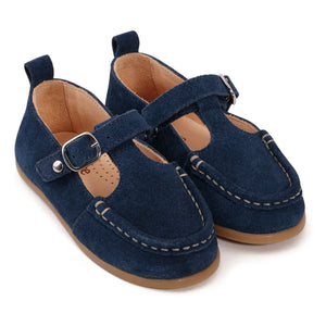 Lazare - Olive Suede for Babies | Navy Blue