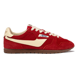 Autry - Windspin Low Two-Tone Suede and Leather Sneakers | Red