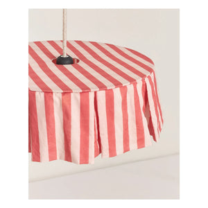 Nobodinoz - Organic Cotton Voile Striped Lampshade | Red