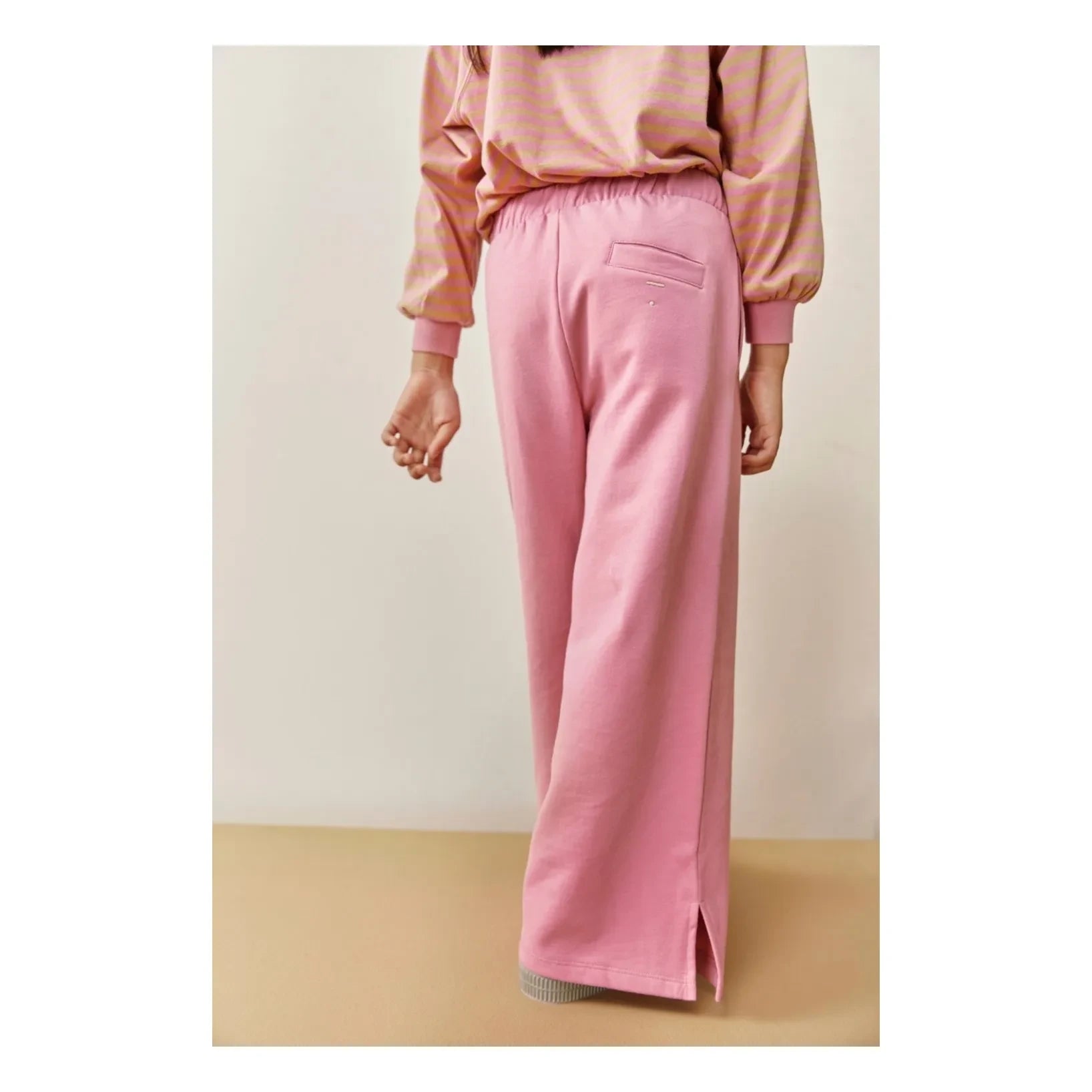 Gray Label - Organik Pamuklu Yırtmaçlı İspanyol Paça Pantolon | Pembe