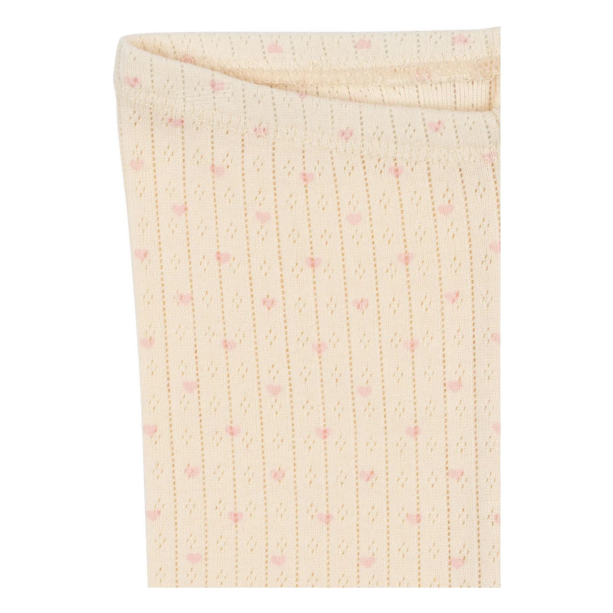 Konges Sløjd - Minnie Hearts Organic Cotton Leggings | Ecru