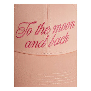 Mini Rodini - To The Moon And Back Organic Cotton Hat | Pink