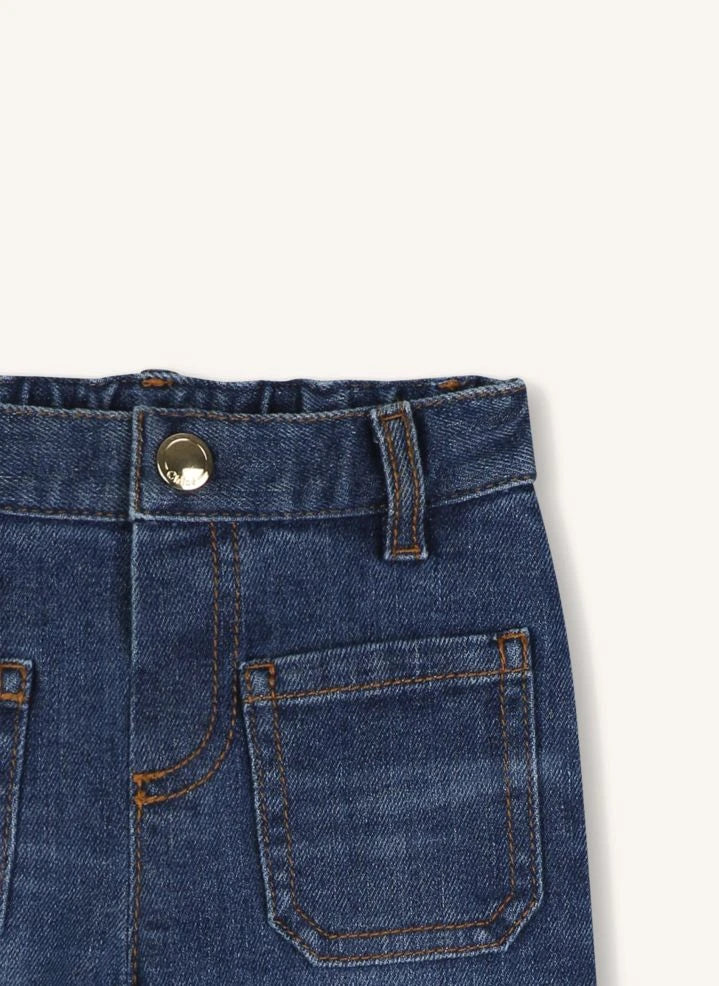 Chloé - Organik Pamuk Cepli Jean | Mavi