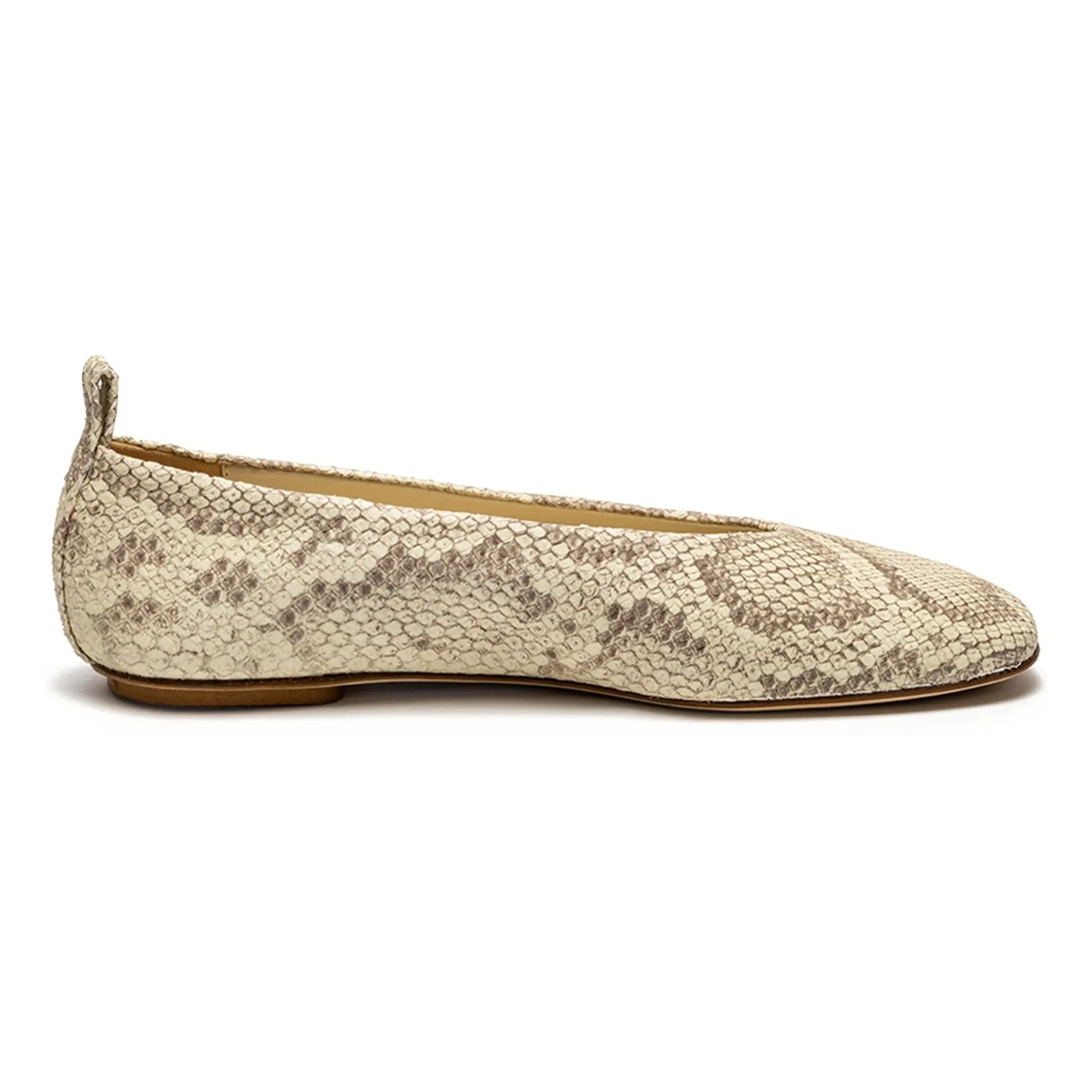 Odare - Bobette Python ballerina shoes | Gray