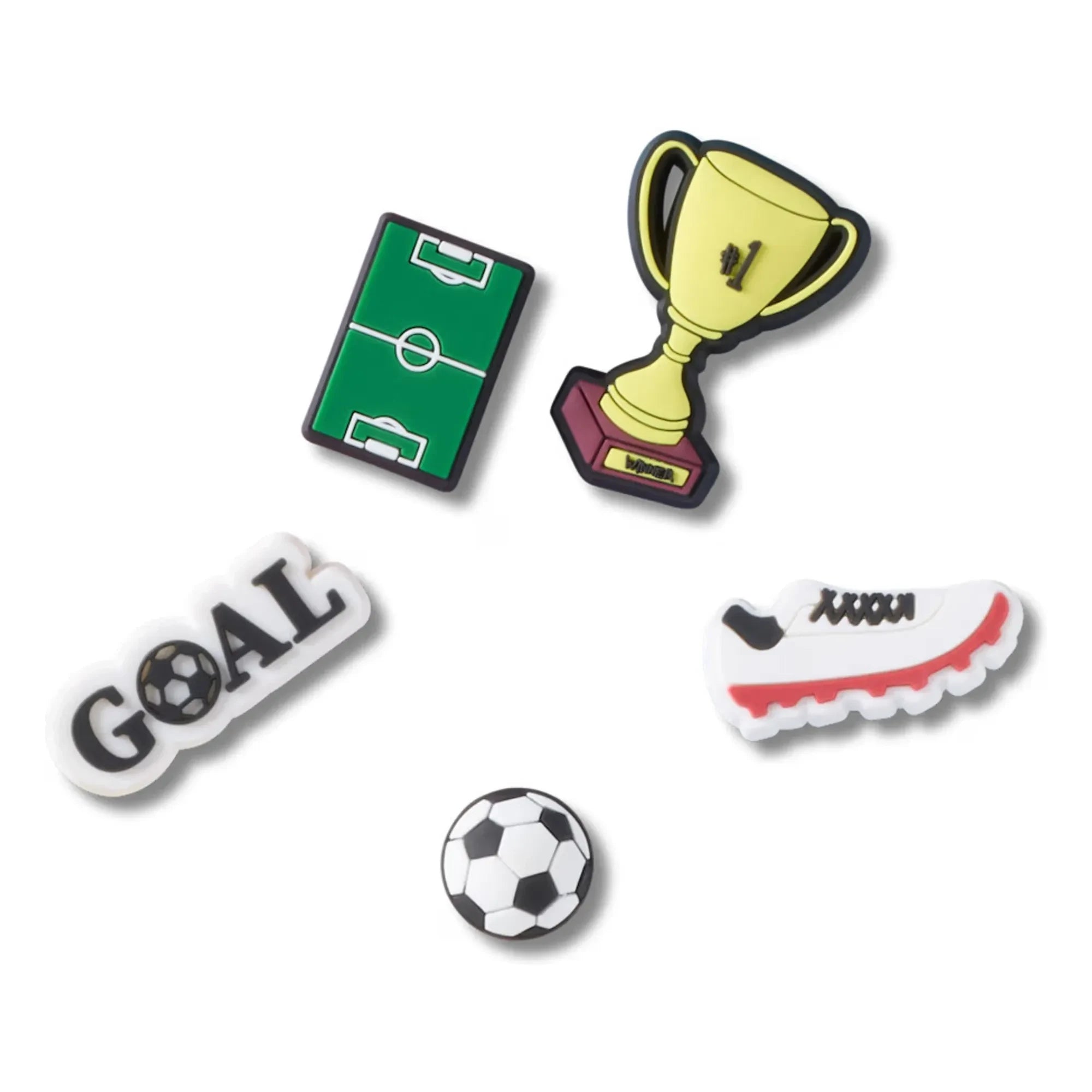 Crocs - 5-pack Jibbitz Soccer Set | White