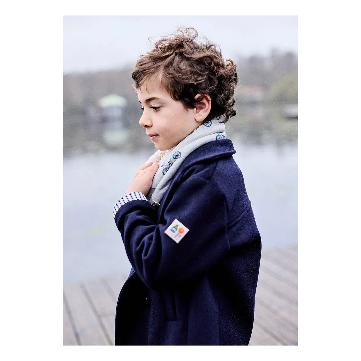 Arsène et Les Pipelettes - Organik Pamuk Bisiklet Yaka Boyunluk | Gri