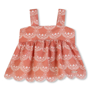 Chloé - Organic Cotton Top and Bloomer Set | Peach
