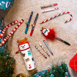 Legami - Set of Two Gel Pens with Animal Ornament - Jingle All the Way
