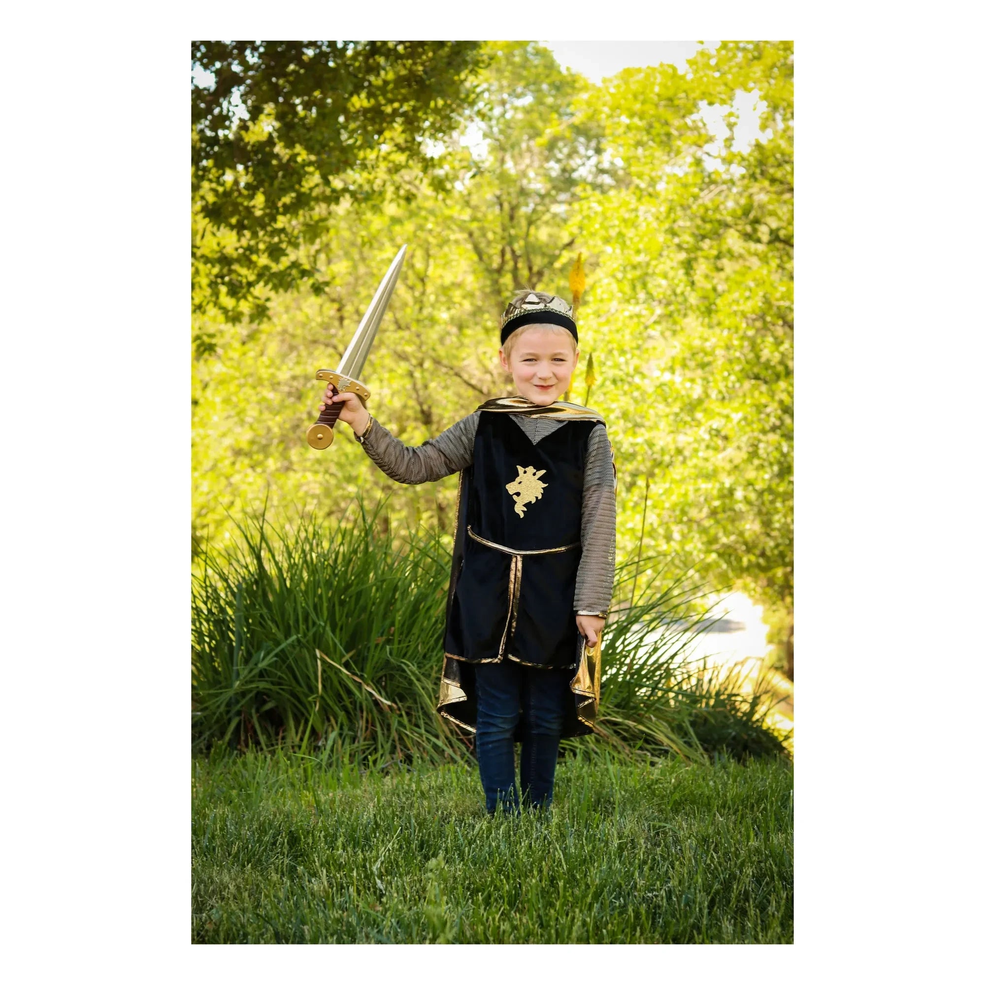 Great Pretenders - Cape and Crowned Knight Costume | Or