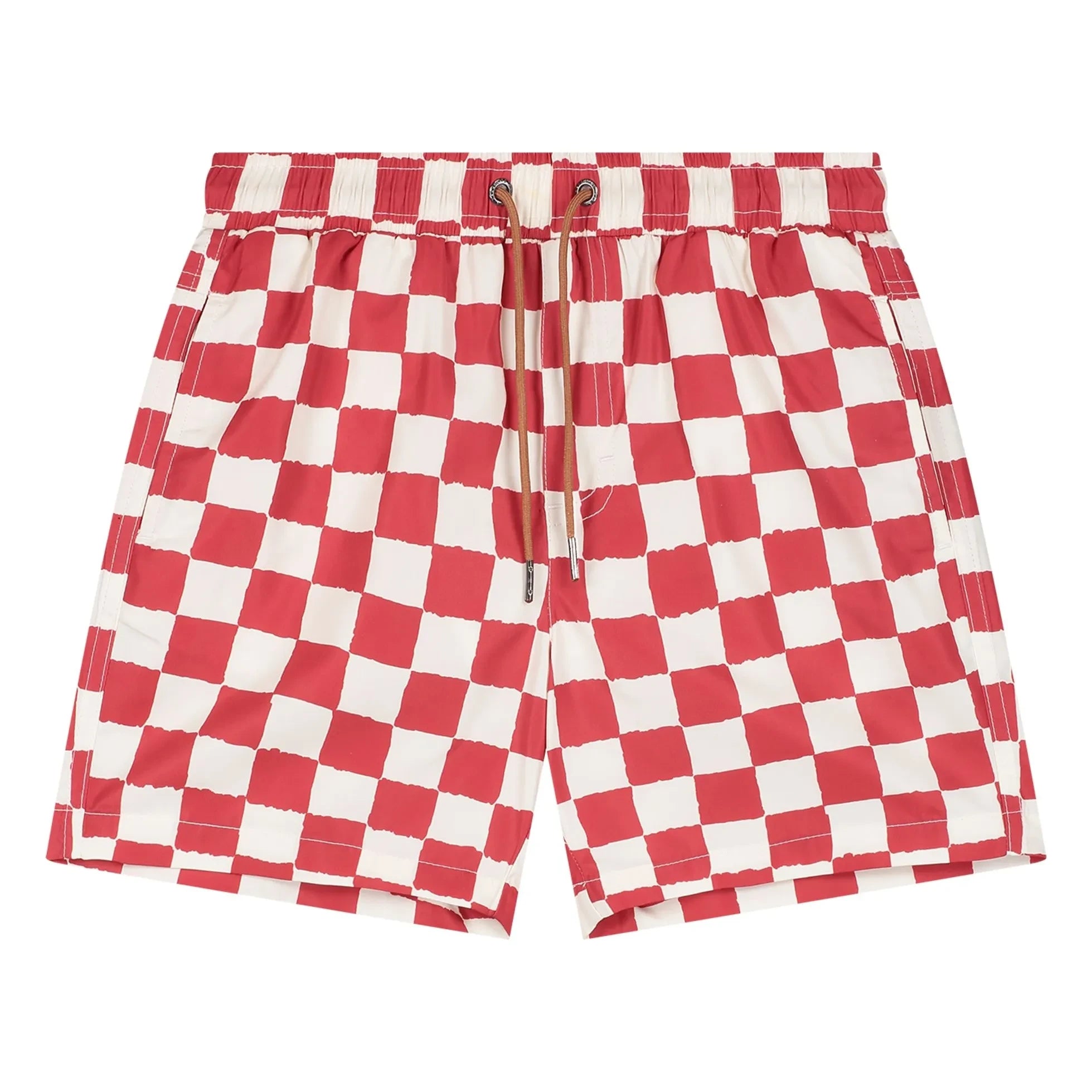 Beachlife - Damier Swimsuit Shorts | Red