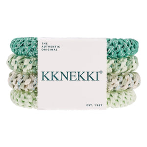 Bon Dep - 4-piece Kknekki 65 Scrunchies Set | Almond Green